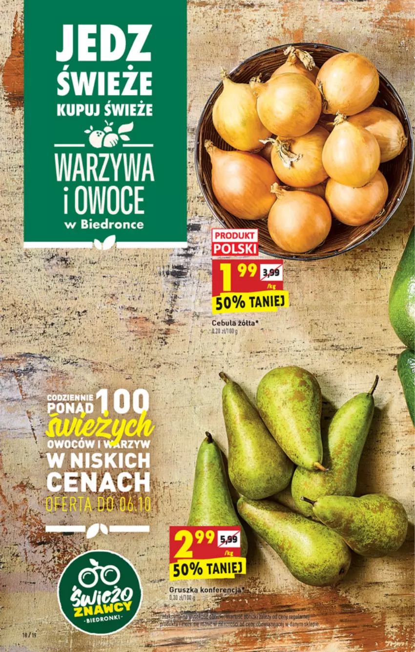 Gazetka promocyjna Biedronka - W tym tygodniu - ważna 04.10 do 09.10.2021 - strona 18 - produkty: Cebula, Warzywa