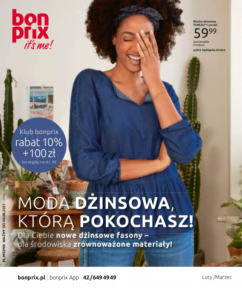 Gazetka promocyjna Bonprix - MODA DŻINSOWA, KTÓRĄ POKOCHASZ! - ważna 01.02 do 08.08.2021 - strona 1 - produkty: Fa, Koc, Moda, Sony