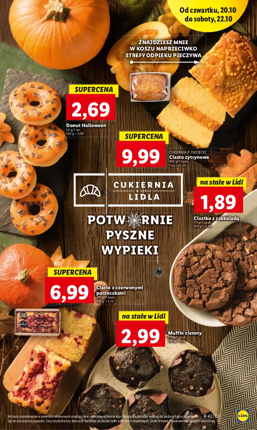 Gazetka promocyjna Lidl - GAZETKA - ważna 20.10 do 22.10.2022 - strona 17 - produkty: Cukier, Donut, Kosz, Piec, Por