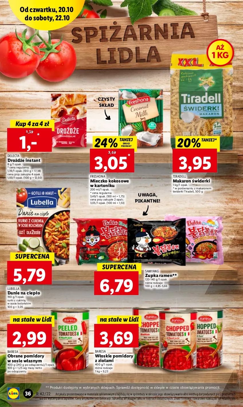 Gazetka promocyjna Lidl - GAZETKA - ważna 20.10 do 22.10.2022 - strona 39 - produkty: Dell, Kokos, Makaron, Por, Sos