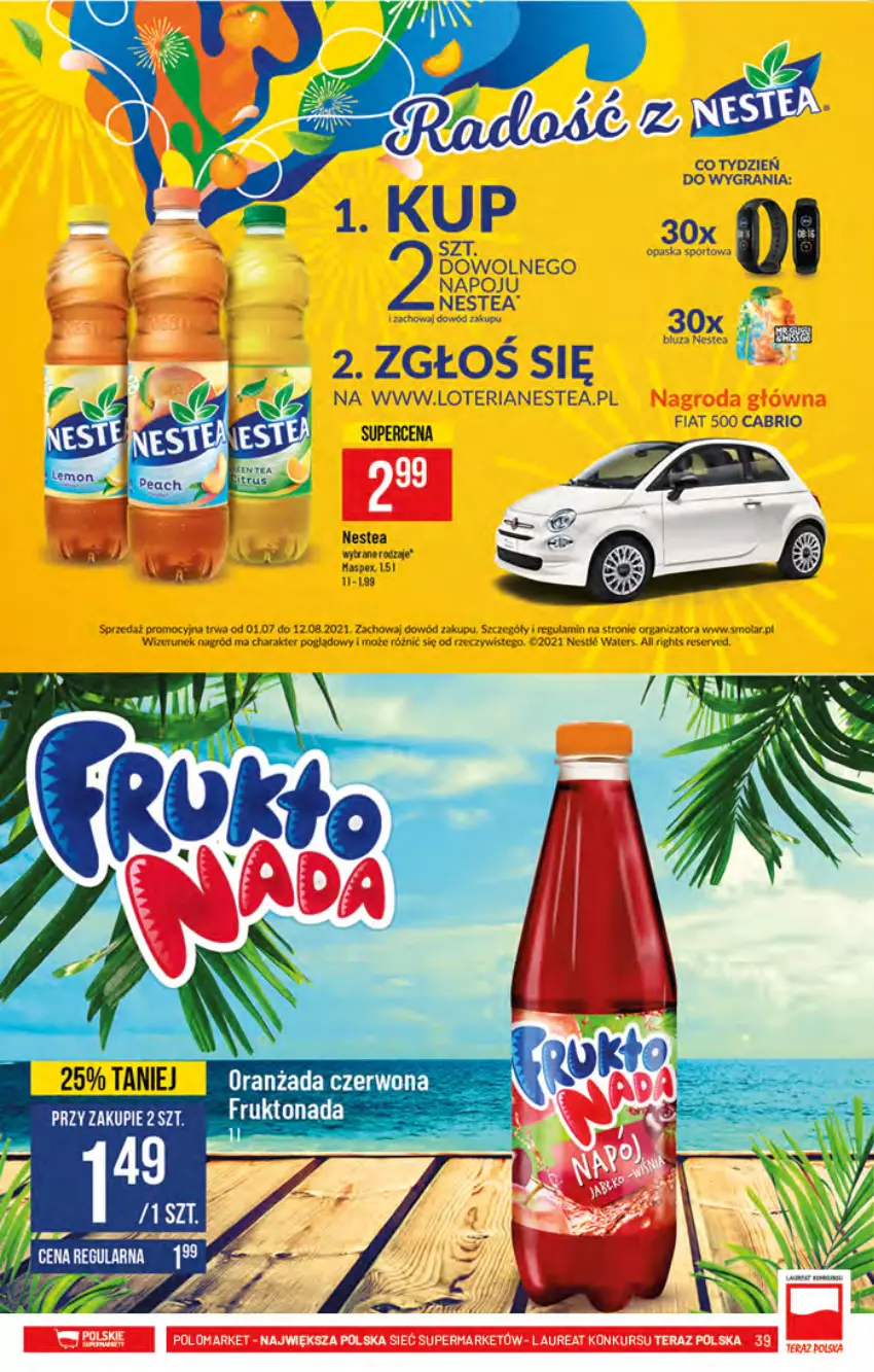 Gazetka promocyjna PoloMarket - Gazetka pomocyjna - ważna 07.07 do 13.07.2021 - strona 39 - produkty: Gra, Mola, Nestea, Opaska, Por, Ser, Sport