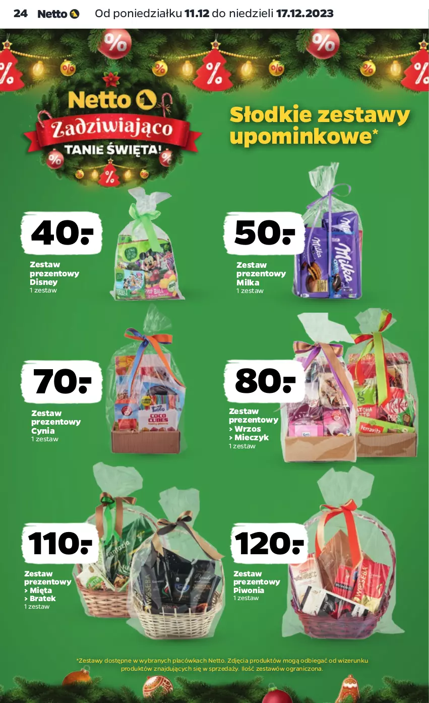 Gazetka promocyjna Netto - Artykuły spożywcze - ważna 11.12 do 17.12.2023 - strona 24 - produkty: Disney, Gra, Miecz, Mięta, Milka, Piwo, Zestaw prezentowy