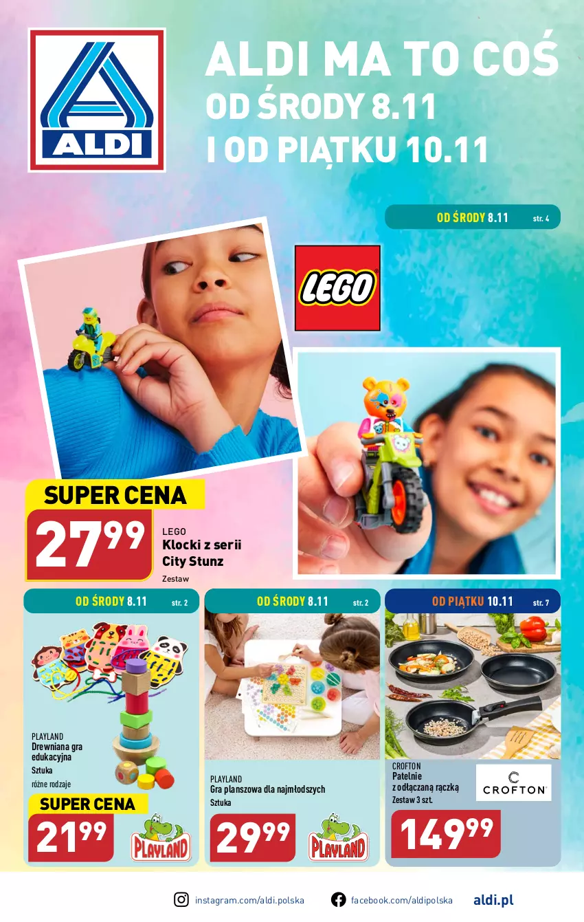 Gazetka promocyjna Aldi - Artykuły przemysłowe i tekstylia - ważna 08.11 do 10.11.2023 - strona 1 - produkty: Fa, Gra, Klocki, LEGO, Ser