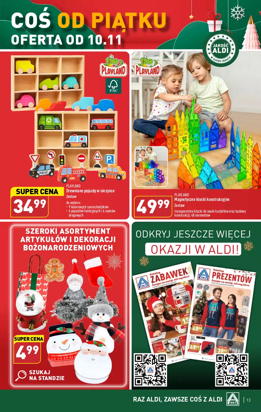 Gazetka promocyjna Aldi - Artykuły przemysłowe i tekstylia - ważna 08.11 do 10.11.2023 - strona 13 - produkty: Chodzik, Klocki, Pojazd, Tran