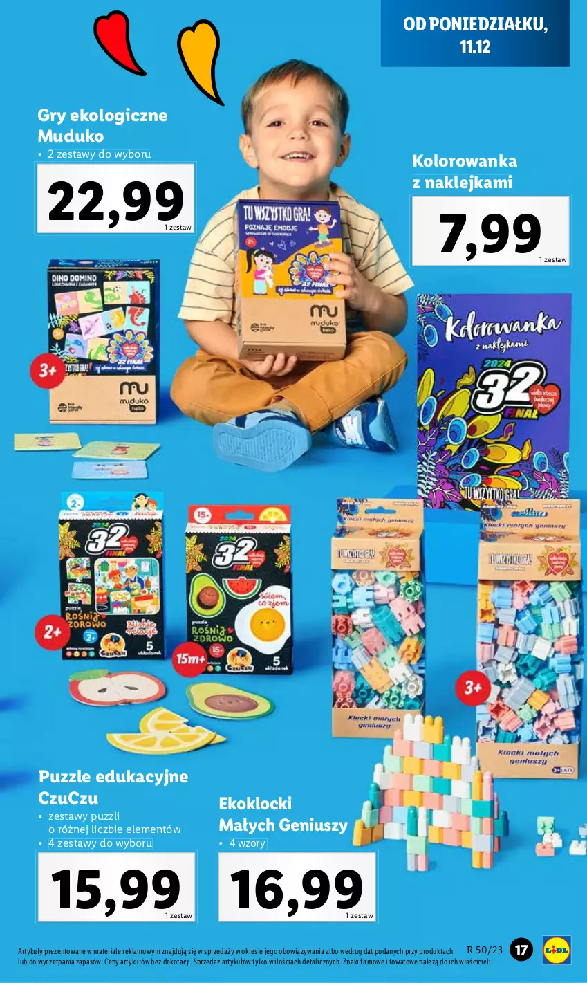 Gazetka promocyjna Lidl - GAZETKA - ważna 11.12 do 17.12.2023 - strona 21 - produkty: Gry, Klej, Klocki, Kolorowanka, Puzzle