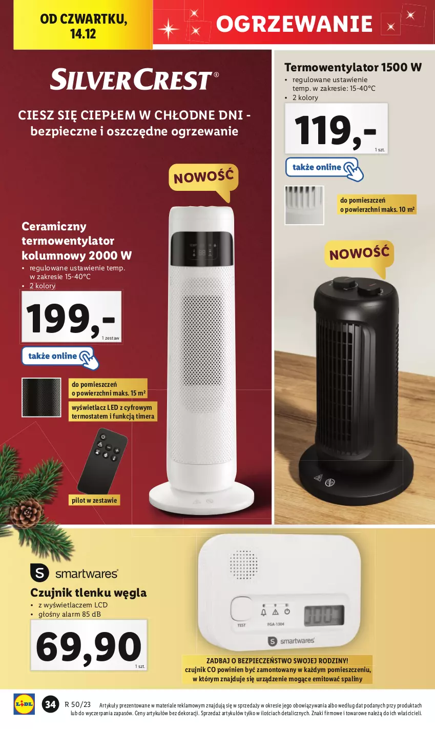 Gazetka promocyjna Lidl - GAZETKA - ważna 11.12 do 17.12.2023 - strona 38 - produkty: Ogrzewanie, Piec, Termos, Termowentylator