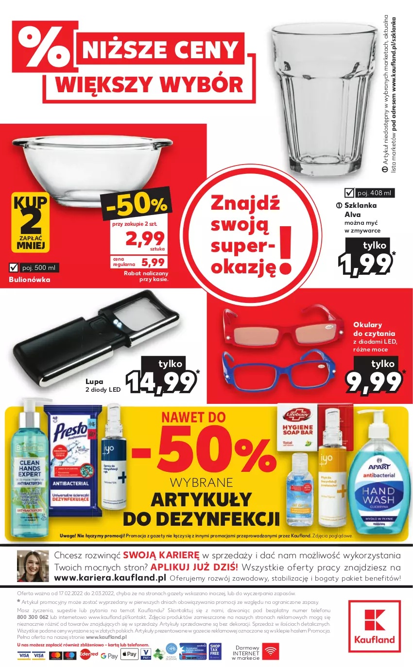 Gazetka promocyjna Kaufland - Oferta ważna  od  17.02.2022 do 02.03.2022 lub do wyczerpania zapasów - ważna 17.02 do 02.03.2022 - strona 8 - produkty: Bulion, Dres, Gra, Lion, Okulary do czytania, Szklanka, Telefon, Waga