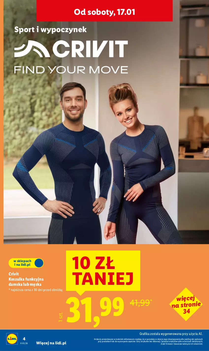 Gazetka promocyjna Lidl - GAZETKA - ważna 12.01 do 17.01.2026 - strona 4 - produkty: Gra, Grafika, Kosz, Koszulka, Koszulka funkcyjna, Por, Sport