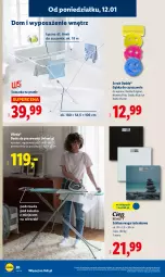 Gazetka promocyjna Lidl - GAZETKA - Gazetka - ważna od 17.01 do 17.01.2026 - strona 22 - produkty: Sok, Gin, Deska do prasowania, Waga łazienkowa, Wieszak, LANA, Vileda, Suszarka, Waga, Suszarka na pranie