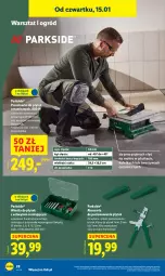 Gazetka promocyjna Lidl - GAZETKA - Gazetka - ważna od 17.01 do 17.01.2026 - strona 30 - produkty: Parkside, Płytka, Przecinarka, Tarcza tnąca, Szczypce, Ogród, Dźwig