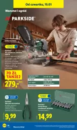 Gazetka promocyjna Lidl - GAZETKA - Gazetka - ważna od 17.01 do 17.01.2026 - strona 32 - produkty: Parkside, Ser, Gra, Pojemnik, Regał, Tarcza tnąca, Zestaw kluczy nasadowych, Szczypce, Poziomica, Zestaw kluczy, Ogród