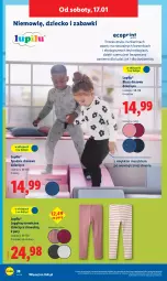 Gazetka promocyjna Lidl - GAZETKA - Gazetka - ważna od 17.01 do 17.01.2026 - strona 40 - produkty: Piec, Gin, Dres, Legginsy, Dzieci, Spodnie, Bluza, Spodnie dresowe, Bluza dresowa