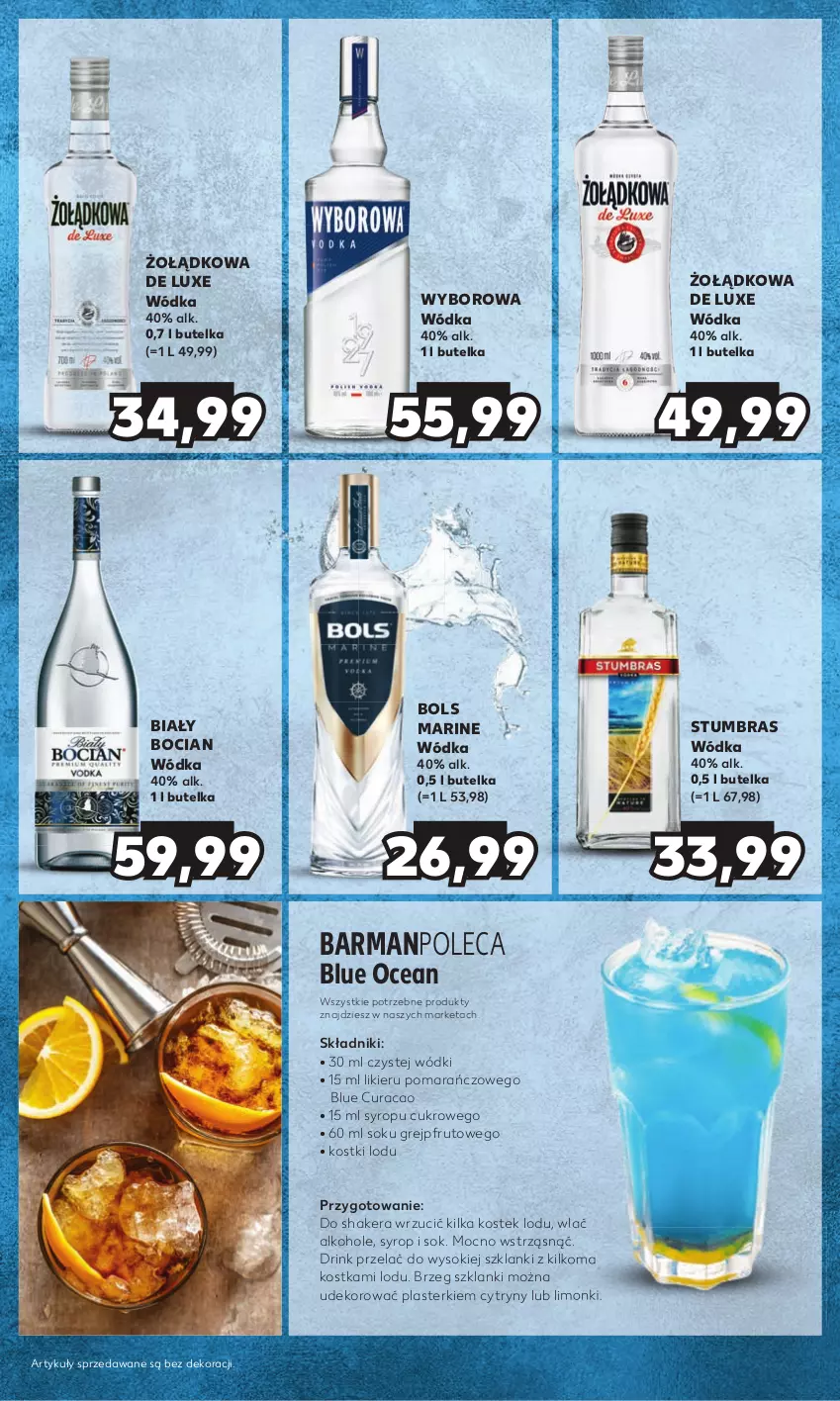 Gazetka promocyjna Kaufland - Barek Kauflandu - ważna 08.02 do 21.02.2024 - strona 3 - produkty: Alkohole, Biały Bocian, Bols, Cytryny, Grejpfrut, Lanki, Likier, Plasterki, Sok, Stek, Syrop, Wódka, Wyborowa