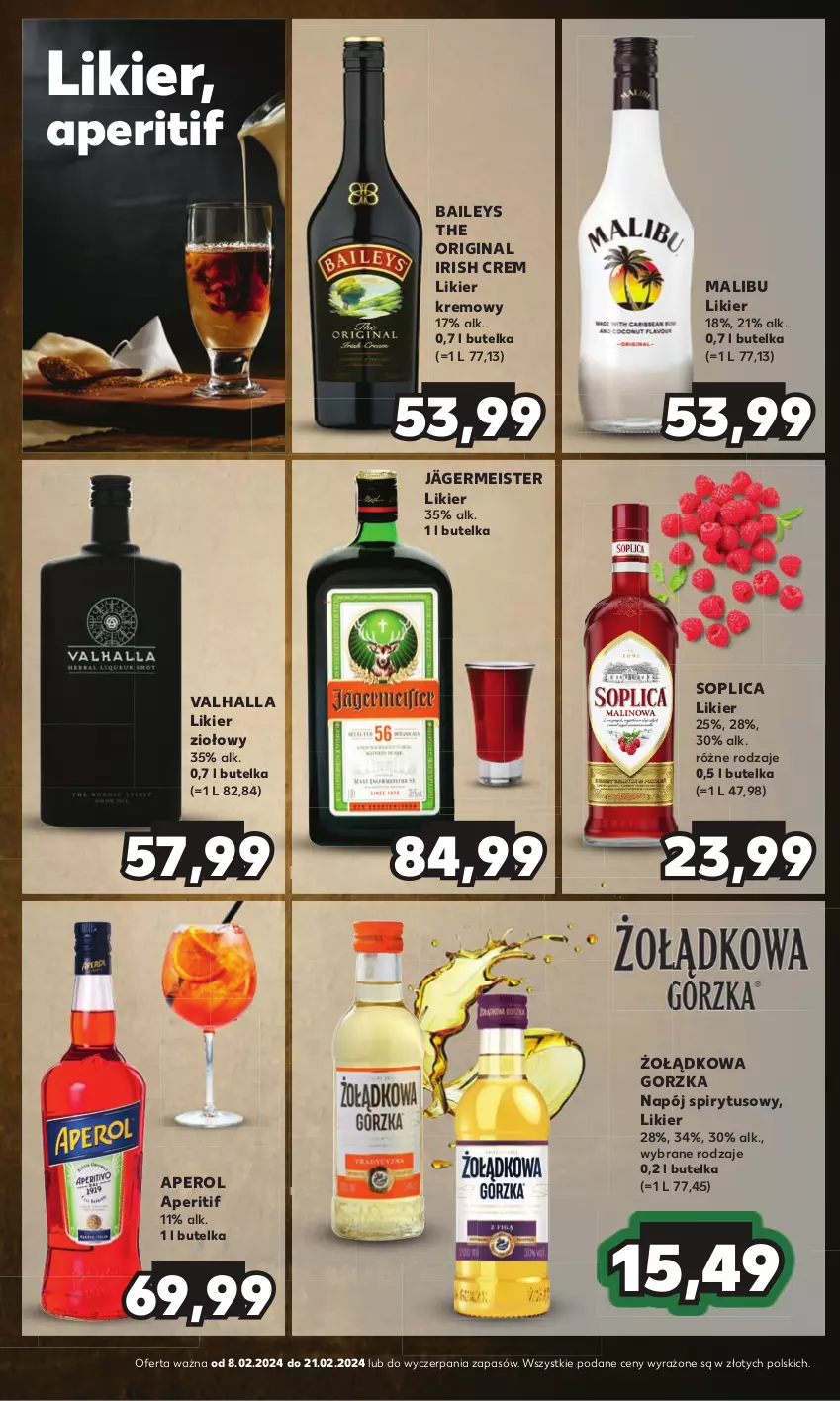 Gazetka promocyjna Kaufland - Barek Kauflandu - ważna 08.02 do 21.02.2024 - strona 6 - produkty: Aperol, Gin, Likier, Malibu, Napój, Soplica