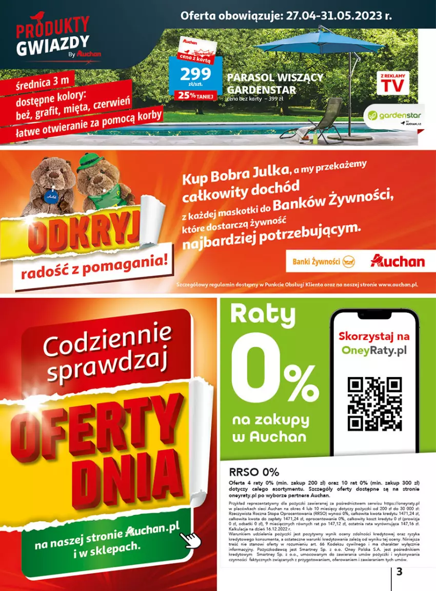 Gazetka promocyjna Auchan - Gazetka Wielkie majowe odkrycia cenowe część #2 Hipermarket Auchan - ważna 04.05 do 10.05.2023 - strona 3 - produkty: Fa, Top