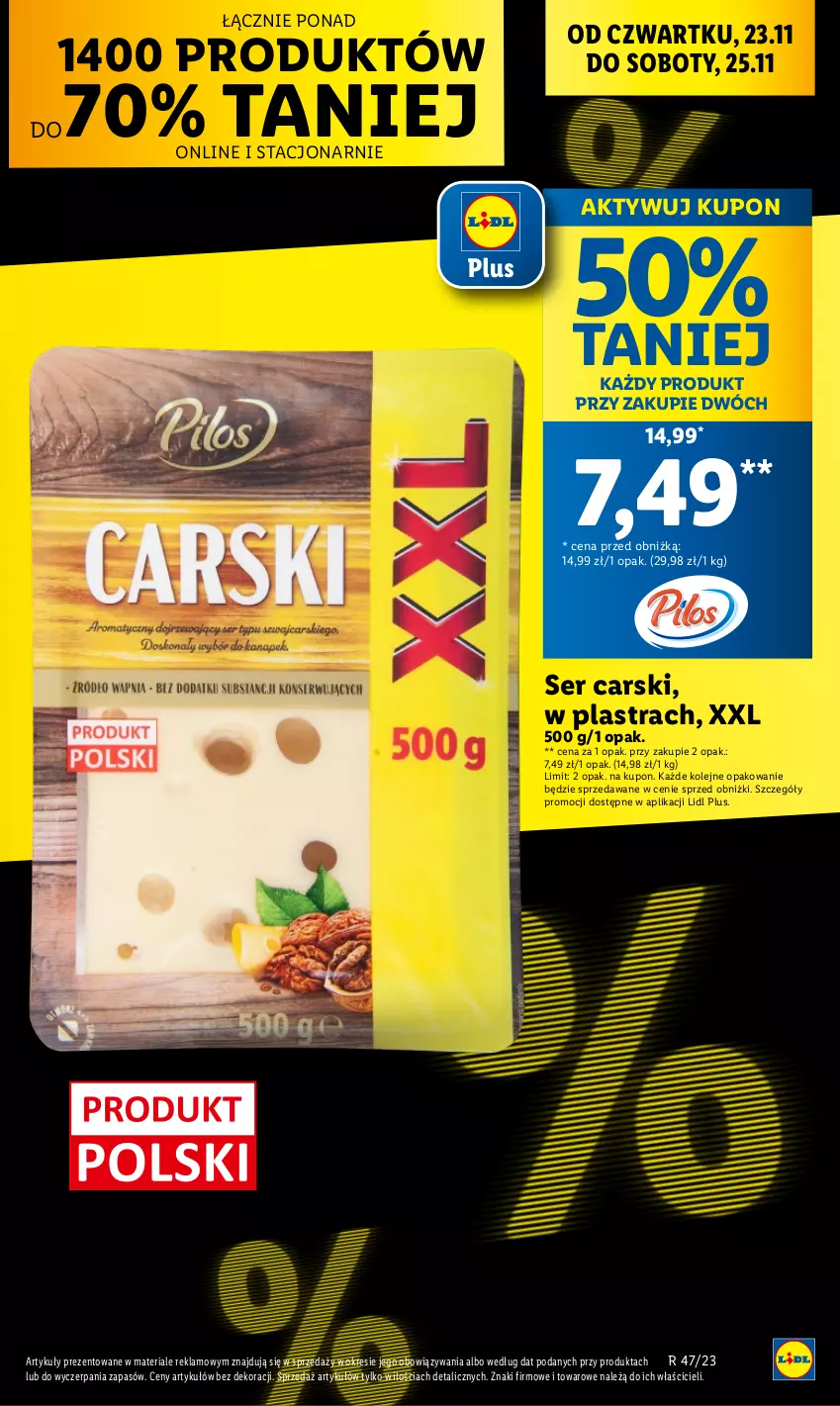 Gazetka promocyjna Lidl - GAZETKA - ważna 23.11 do 25.11.2023 - strona 15 - produkty: Cars, Olej, Ser