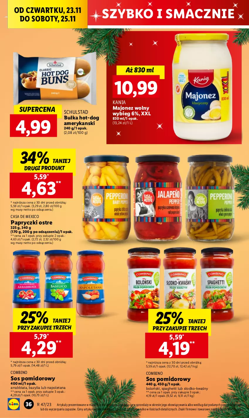 Gazetka promocyjna Lidl - GAZETKA - ważna 23.11 do 25.11.2023 - strona 50 - produkty: Bazyl, Bazylia, Bułka, Majonez, Sos, Sos pomidorowy, Spaghetti