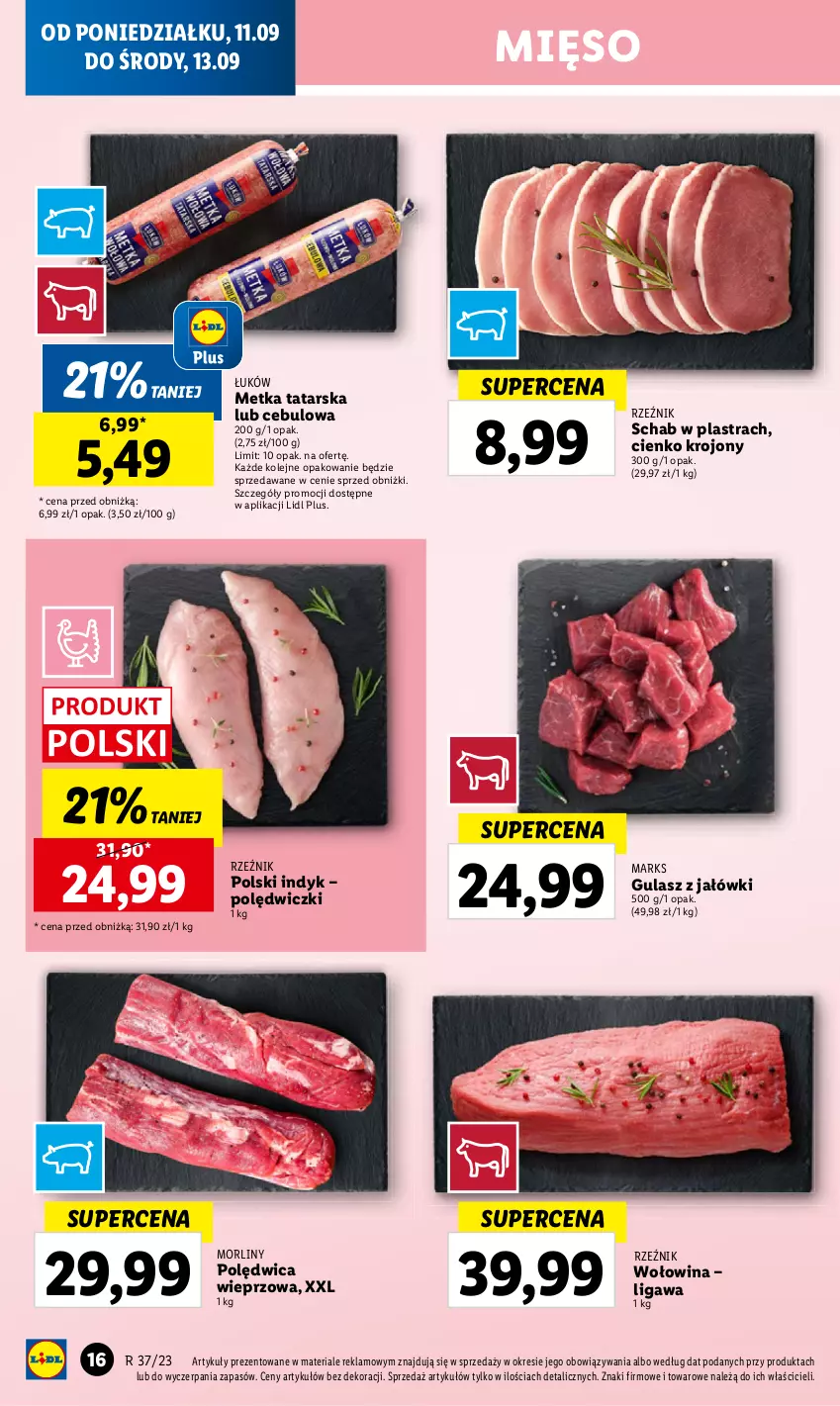 Gazetka promocyjna Lidl - GAZETKA - ważna 11.09 do 13.09.2023 - strona 26 - produkty: Metka tatarska, Mięso, Olej, Polędwica, Wołowina