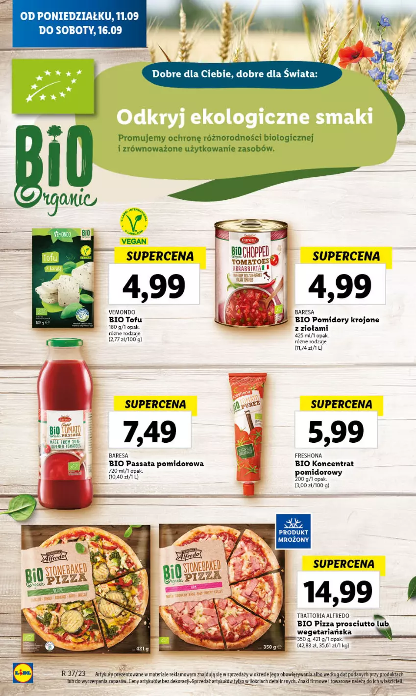 Gazetka promocyjna Lidl - GAZETKA - ważna 11.09 do 13.09.2023 - strona 32 - produkty: Pizza, Pomidory, Pomidory krojone, Prosciutto, Tofu