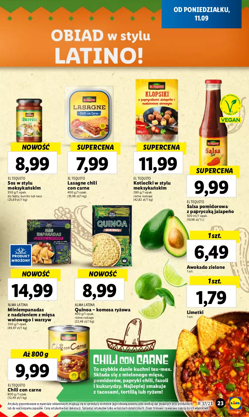 Gazetka promocyjna Lidl - GAZETKA - ważna 11.09 do 13.09.2023 - strona 35 - produkty: Fa, Lasagne, Quinoa, Ryż, Salsa, Sos