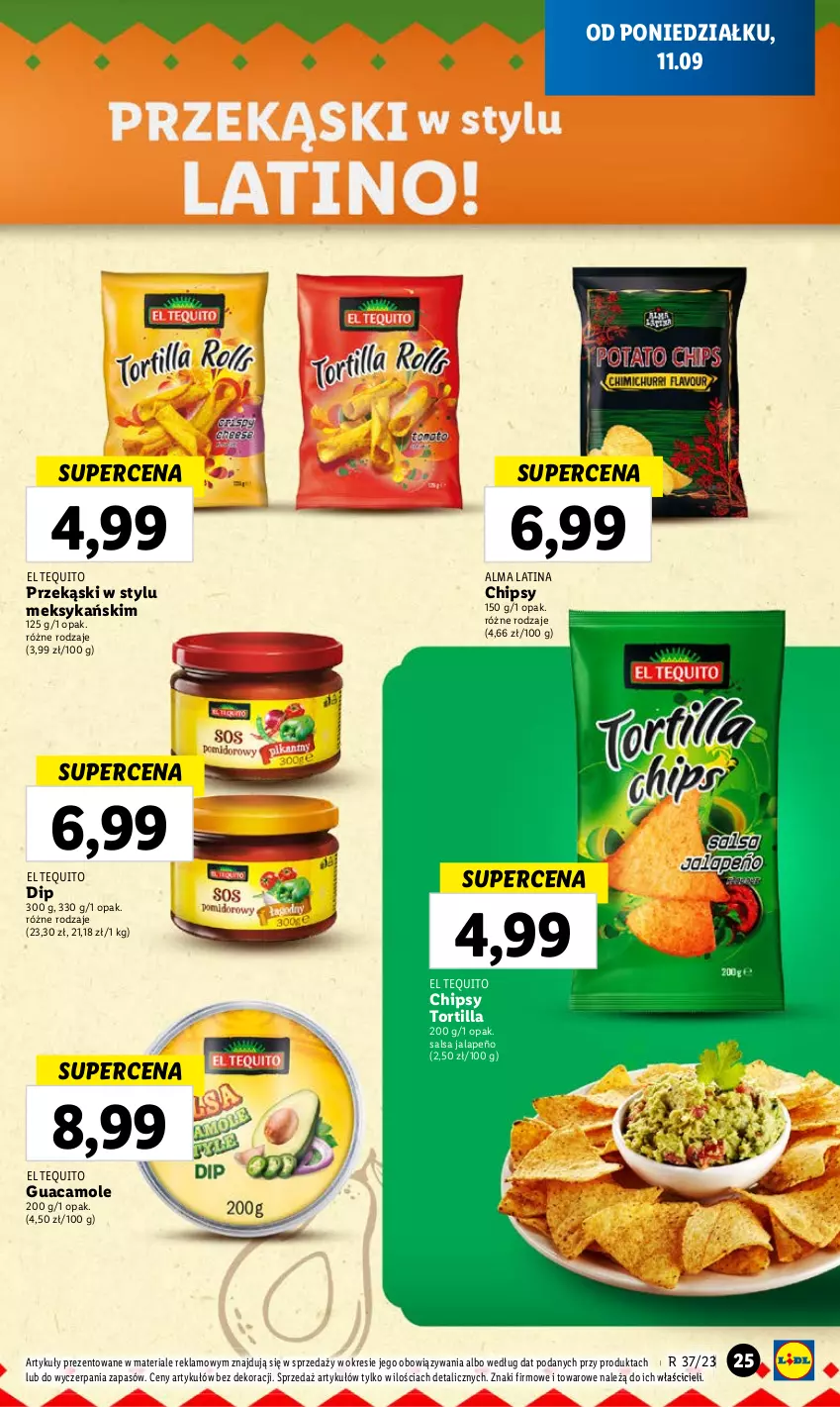 Gazetka promocyjna Lidl - GAZETKA - ważna 11.09 do 13.09.2023 - strona 37 - produkty: Amol, Chipsy, Salsa, Tortilla