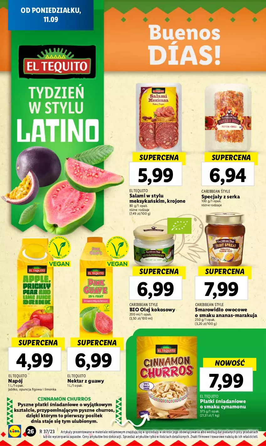 Gazetka promocyjna Lidl - GAZETKA - ważna 11.09 do 13.09.2023 - strona 38 - produkty: Ananas, Danio, Kokos, Limonka, Napój, Nektar, Olej, Olej kokosowy, Salami, Ser