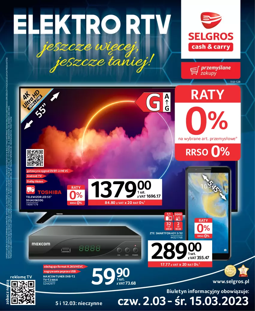 Gazetka promocyjna Selgros - Katalog Elektro - ważna 02.03 do 15.03.2023 - strona 1 - produkty: Android TV, Fa, Gry, LG, Papier, Smartfon, Telewizor, Tran