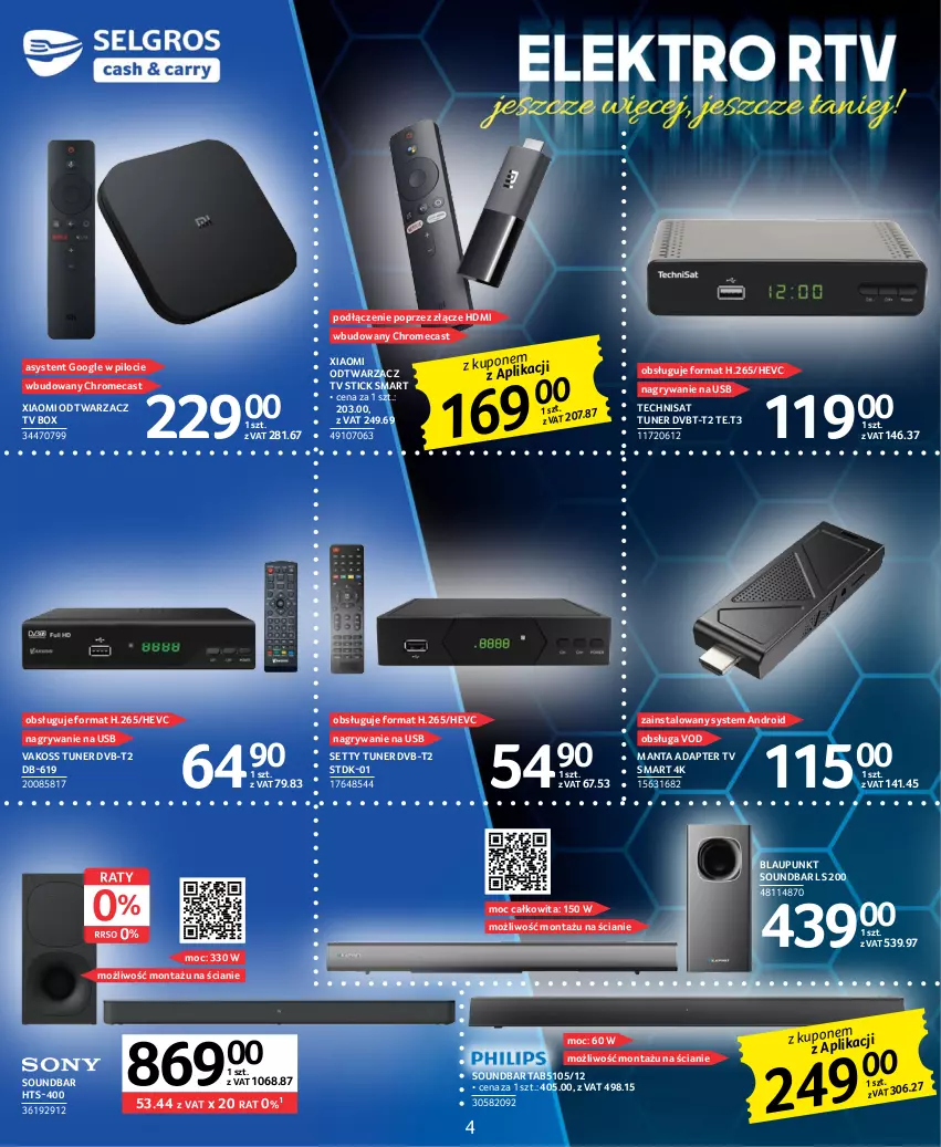 Gazetka promocyjna Selgros - Katalog Elektro - ważna 02.03 do 15.03.2023 - strona 4 - produkty: Gry, Manta, Soundbar