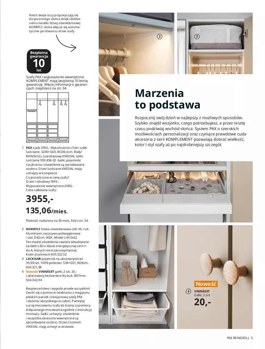 Gazetka promocyjna Ikea - Szafy - ważna 01.01 do 31.07.2021 - strona 5 - produkty: Cynk, Dres, Drzwi, Dźwig, Fa, Fanta, Mięta, Oświetlenie regałowe, Papier, Pax, Piec, Pojemnik, Pojemnik na ubrania, Półka, Por, Pościel, Regał, Szafa, Tran, Ubrania, Uchwyty