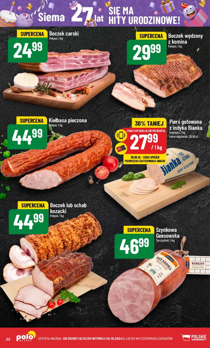 Gazetka promocyjna PoloMarket - Gazetka pomocyjna - ważna 09.10 do 15.10.2024 - strona 22 - produkty: Boczek, Cars, Kiełbasa, Pekpol, Piec, Tarczyński