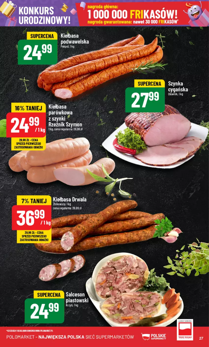 Gazetka promocyjna PoloMarket - Gazetka pomocyjna - ważna 09.10 do 15.10.2024 - strona 27 - produkty: Kiełbasa, Olewnik, Pekpol, Wawel