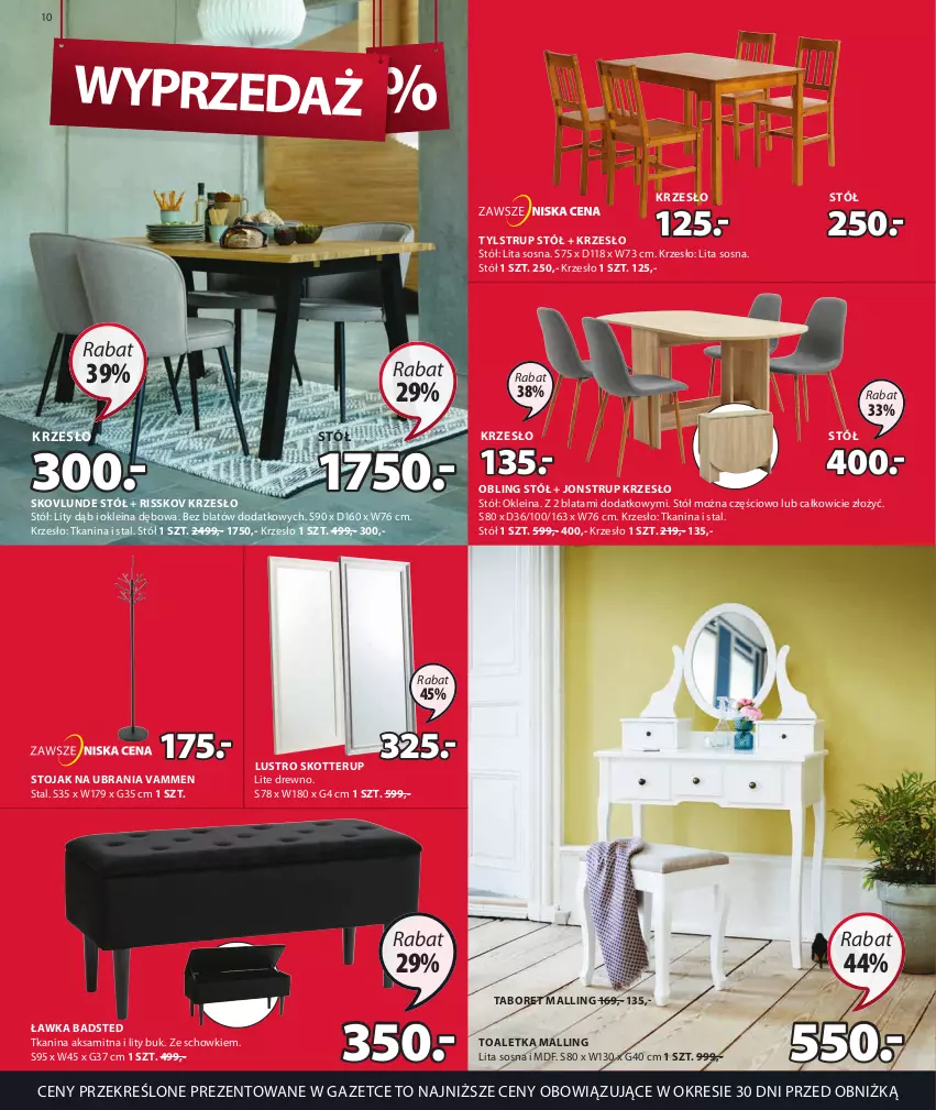 Gazetka promocyjna Jysk - Oferta tygodnia - ważna 21.06 do 25.07.2023 - strona 11 - produkty: Aksam, Krzesło, Lustro, Sos, Stojak, Stół, Taboret, Toaletka, Ubrania