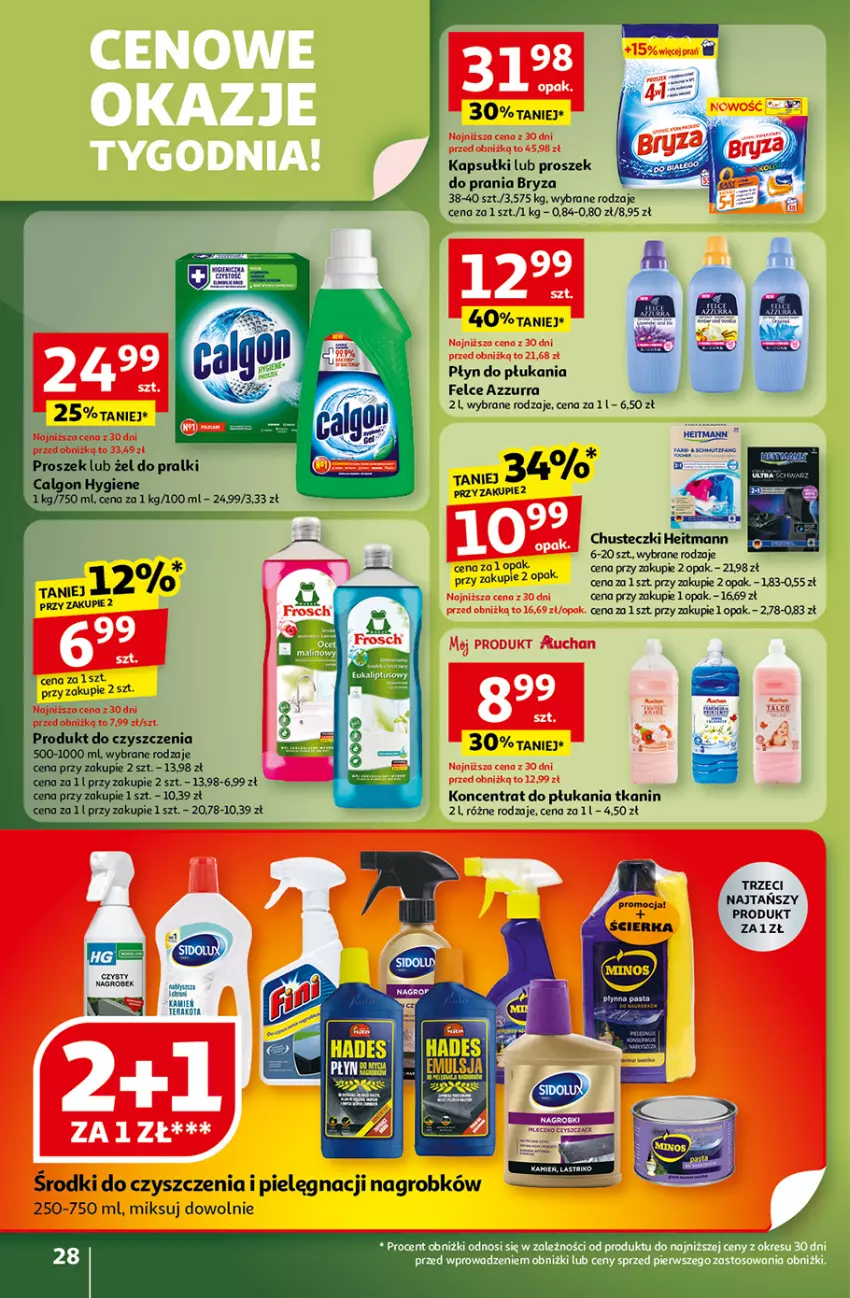 Gazetka promocyjna Auchan - Gazetka Wielkie przeboje cenowe Hipermarket Auchan - ważna 16.10 do 22.10.2025 - strona 28 - produkty: Bryza, Chusteczki, Płyn do płukania, Pralki, Proszek do prania, Tera