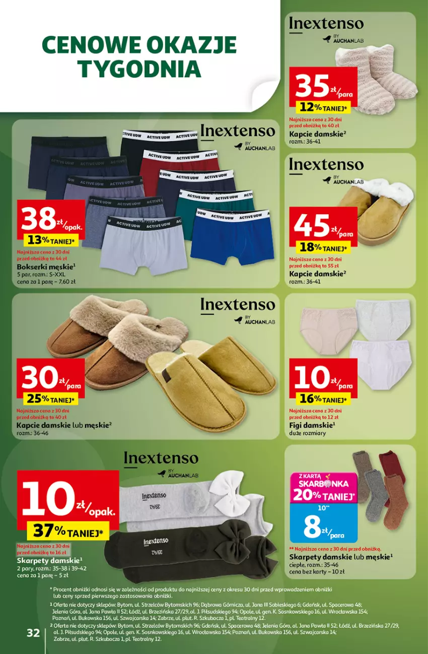 Gazetka promocyjna Auchan - Gazetka Wielkie przeboje cenowe Hipermarket Auchan - ważna 16.10 do 22.10.2025 - strona 32 - produkty: Bokserki, Cars, Figi, Kapcie, Karp, Ser, Sos, Tran, Zlew