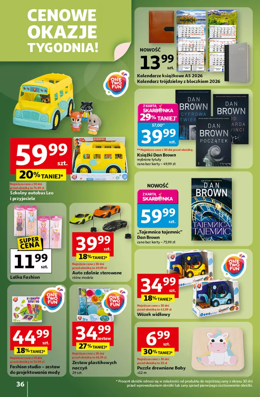 Gazetka promocyjna Auchan - Gazetka Wielkie przeboje cenowe Hipermarket Auchan - ważna 16.10 do 22.10.2025 - strona 36 - produkty: Fa, Kalendarz, Lalka, Puzzle, Wózek