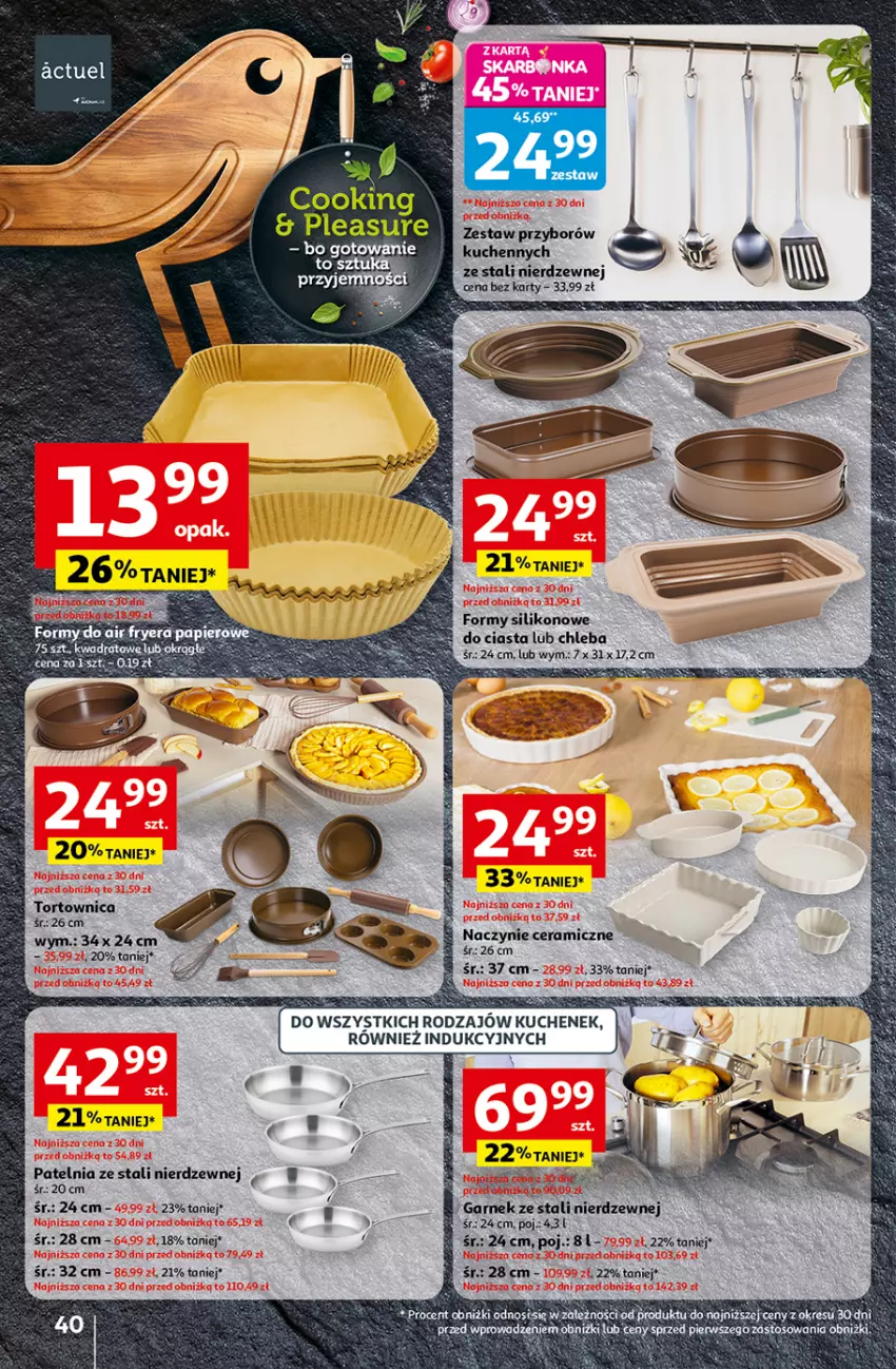 Gazetka promocyjna Auchan - Gazetka Wielkie przeboje cenowe Hipermarket Auchan - ważna 16.10 do 22.10.2025 - strona 40 - produkty: Chleb, Patelnia, Tortownica