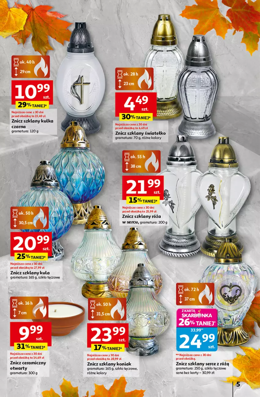 Gazetka promocyjna Auchan - Gazetka Wielkie przeboje cenowe Hipermarket Auchan - ważna 16.10 do 22.10.2025 - strona 5 - produkty: Gra, Rama, Róża, Ser, Znicz