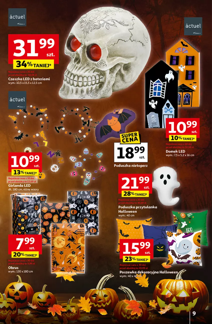 Gazetka promocyjna Auchan - Gazetka Wielkie przeboje cenowe Hipermarket Auchan - ważna 16.10 do 22.10.2025 - strona 9 - produkty: Bateria, Girlanda, HP, Obrus, Poduszka