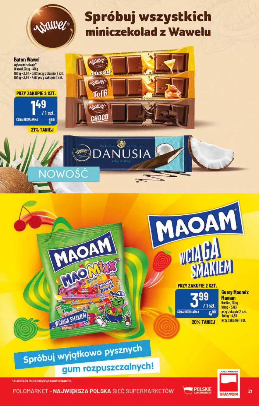 Gazetka promocyjna PoloMarket - Gazetka pomocyjna - ważna 15.06 do 21.06.2022 - strona 21 - produkty: Baton, Haribo, Wawel