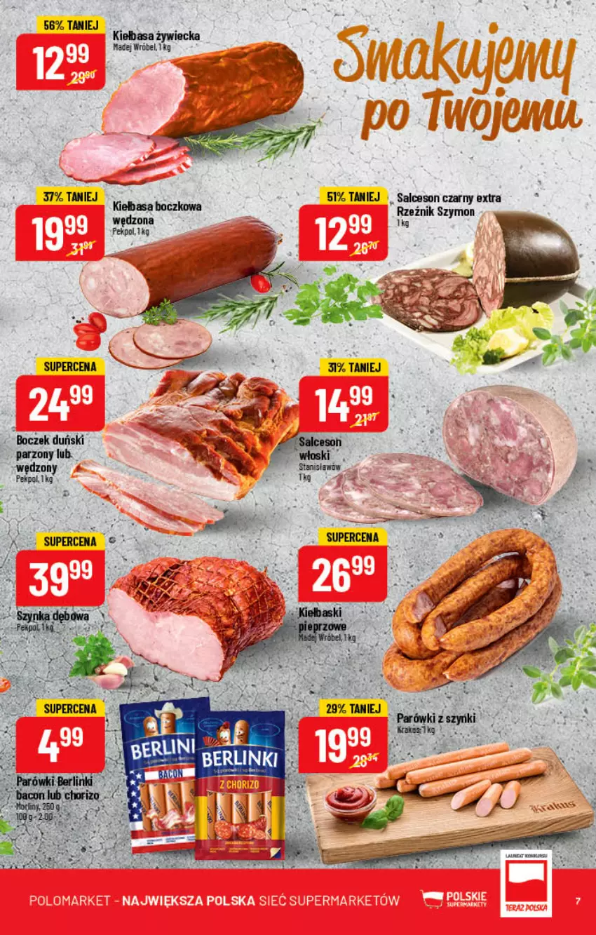 Gazetka promocyjna PoloMarket - Gazetka pomocyjna - ważna 15.06 do 21.06.2022 - strona 7 - produkty: Kiełbasa, Kosz, Madej Wróbel, Pekpol, Salceson