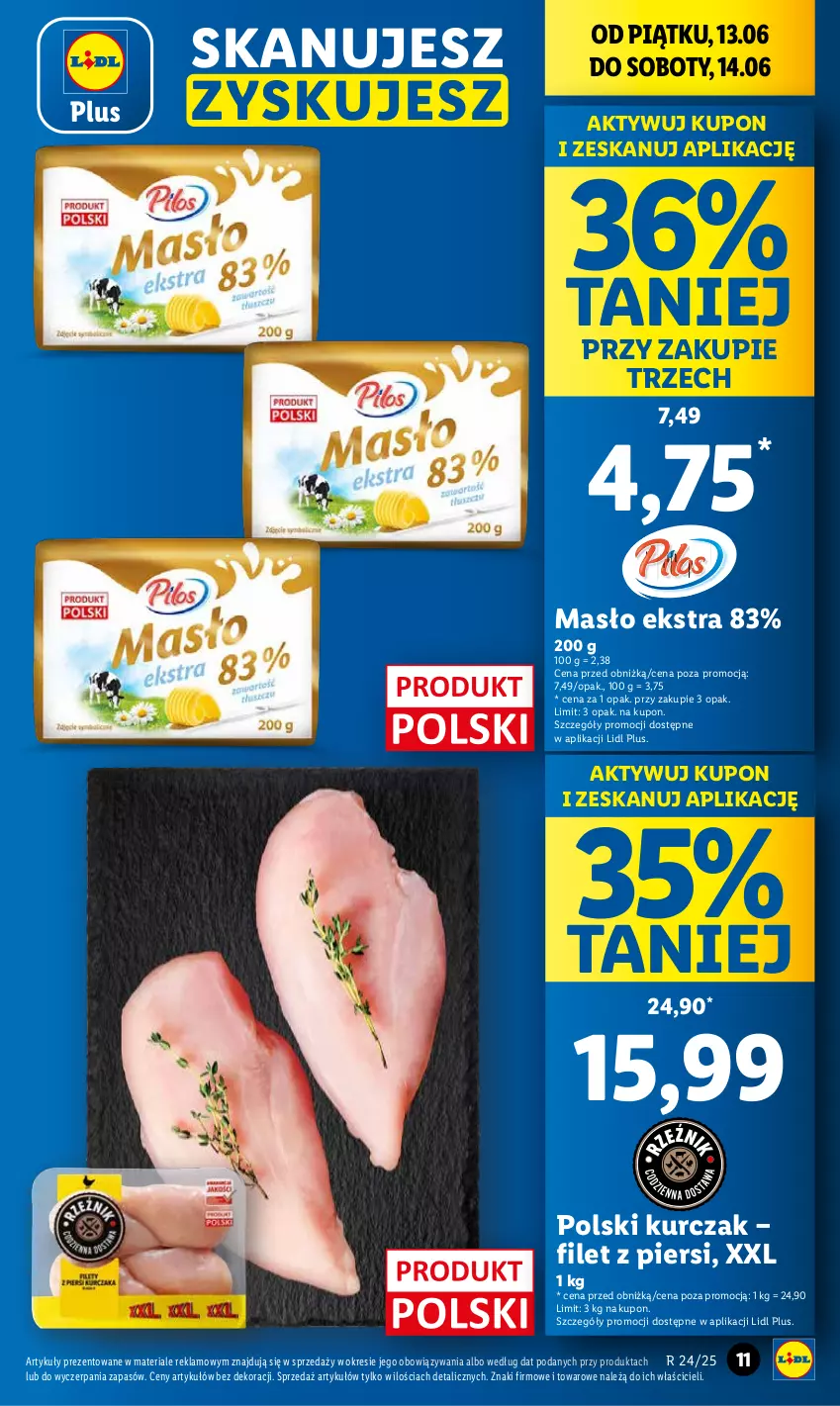 Gazetka promocyjna Lidl - GAZETKA - ważna 12.06 do 14.06.2025 - strona 11 - produkty: Kurczak, Masło