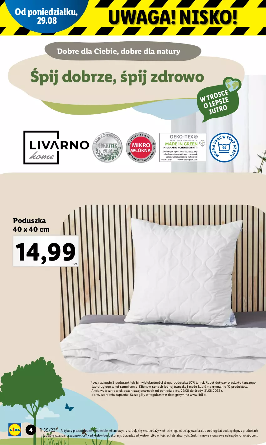 Gazetka promocyjna Lidl - GAZETKA - ważna 29.08 do 03.09.2022 - strona 4 - produkty: Poduszka, Rama, Tran, Waga