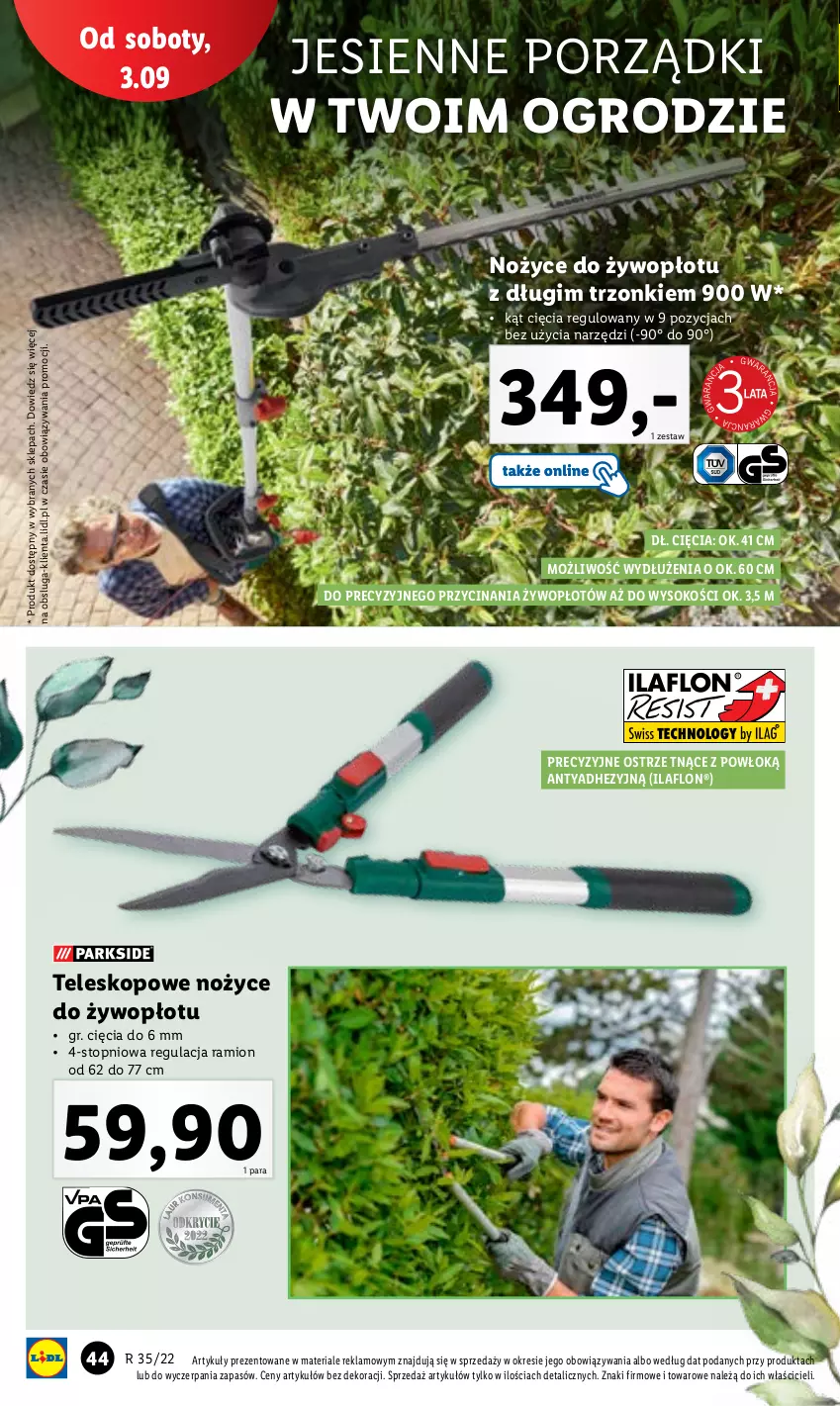 Gazetka promocyjna Lidl - GAZETKA - ważna 29.08 do 03.09.2022 - strona 46 - produkty: Noż, Nożyce, Por, Sok, Teleskop, Top