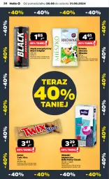 Gazetka promocyjna Netto - Artykuły spożywcze - Gazetka - ważna od 31.08 do 31.08.2024 - strona 26 - produkty: Gin, Napój energetyczny, Bell, Tera, Twix, Lack, Baton, Bella, Wkładki, Napój