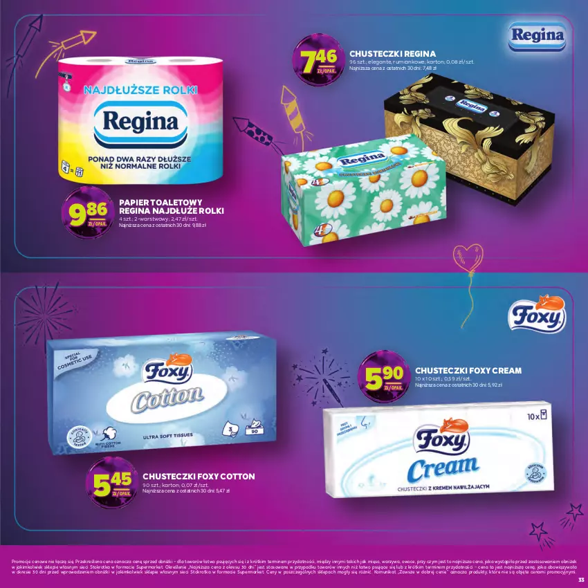 Gazetka promocyjna Stokrotka - Katalog Sylwester! - ważna 30.12.2025 do 14.01.2026 - strona 33 - produkty: Chusteczki, Foxy, Gin, Mięso, Owoce, Papier, Papier toaletowy, Rolki, Rum, Warzywa