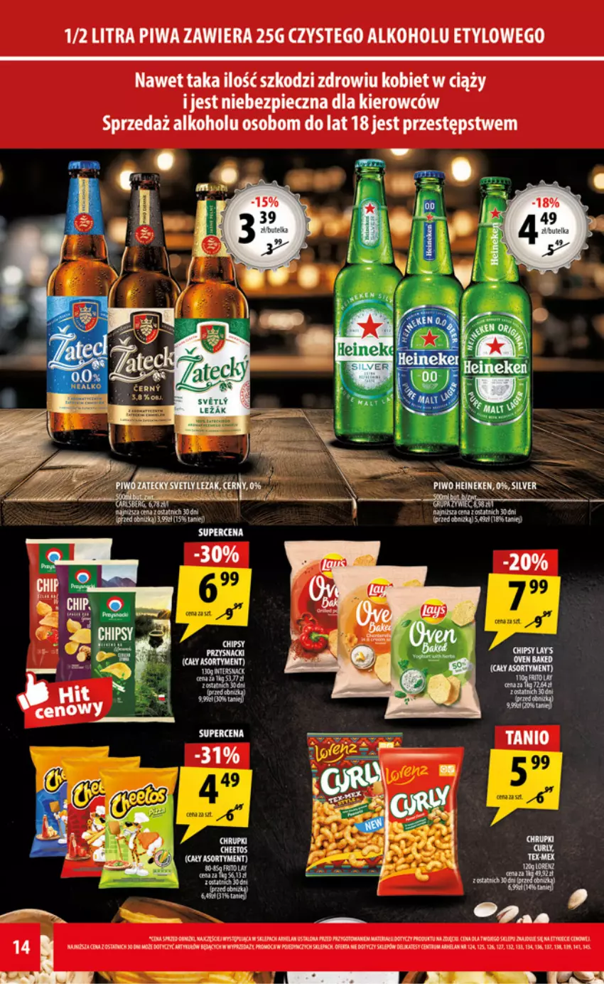 Gazetka promocyjna Arhelan - Gazetka - ważna 13.02 do 22.02.2026 - strona 14 - produkty: Dada, Heineken, Piec, Piwa, Piwo, Tatra