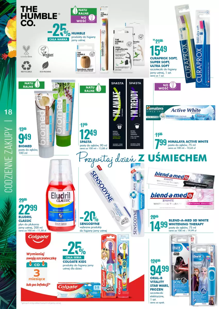 Gazetka promocyjna Super Pharm - Gazetka - ważna 15.07 do 28.07.2021 - strona 18 - produkty: Blend-a-Med, Colgate, Curaprox, Dzieci, Frozen, Himalaya, LG, Pasta do zębów, Płyn do płukania, Płyn do płukania jamy ustnej, Sensodyne, Star Wars