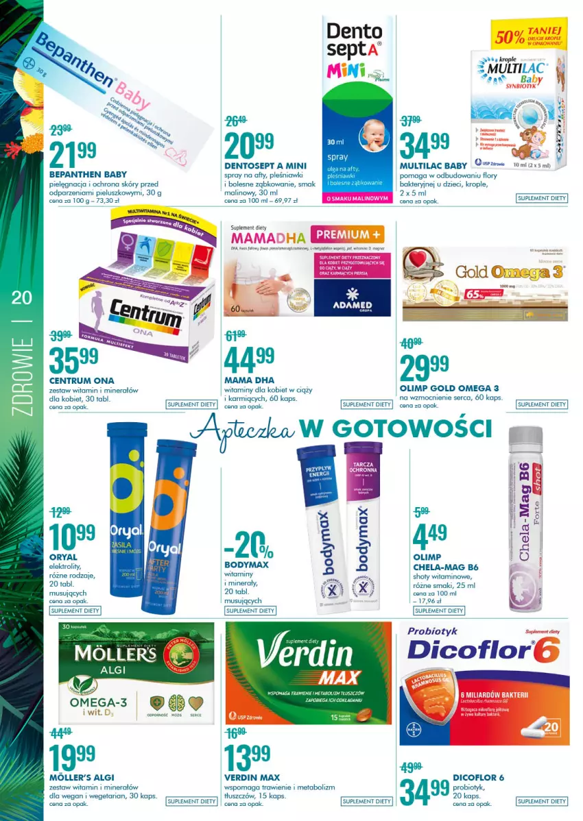 Gazetka promocyjna Super Pharm - Gazetka - ważna 15.07 do 28.07.2021 - strona 20 - produkty: Bepanthen, Body, Bodymax, Dicoflor, Dzieci, Karmi, LG, Multilac, Mus, Omega-3, Probiotyk, Rum, Ser, Suplement diety