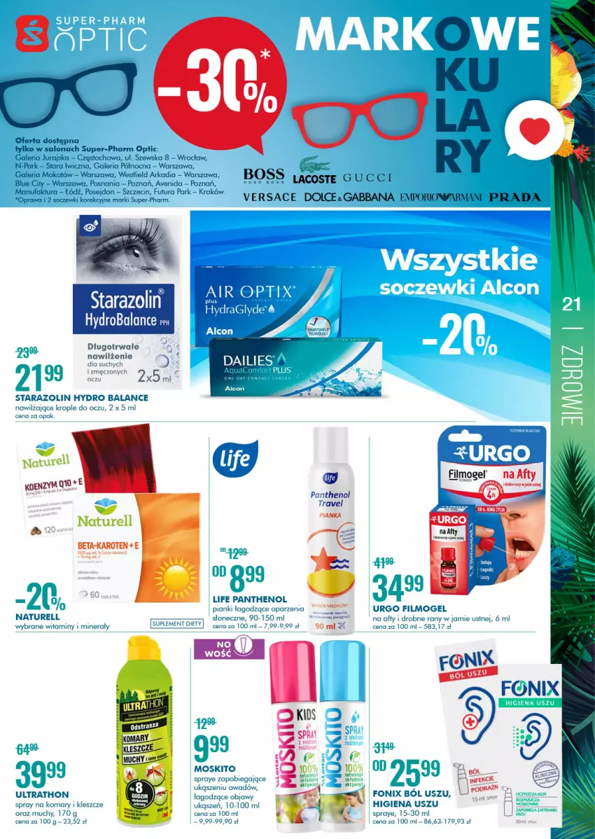 Gazetka promocyjna Super Pharm - Gazetka - ważna 15.07 do 28.07.2021 - strona 21 - produkty: Fa, Koenzym Q10, Krople do oczu, Lacoste, Naturell, Por, Suplement diety, Urgo