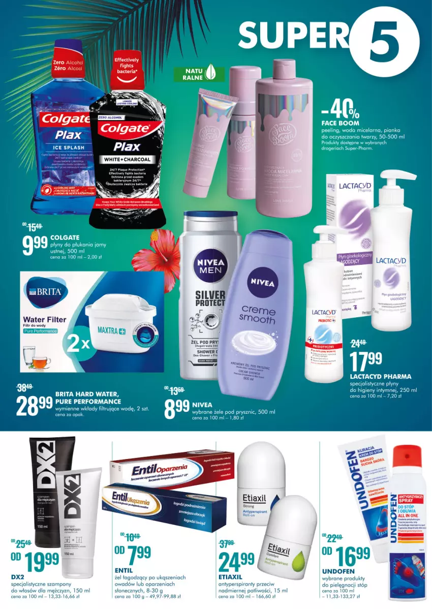 Gazetka promocyjna Super Pharm - Gazetka - ważna 15.07 do 28.07.2021 - strona 3 - produkty: Antyperspirant, Brit, Brita, Colgate, Etiaxil, Fa, Lactacyd, LG, Peeling, Pur, Szampon, Undofen, Woda, Woda micelarna